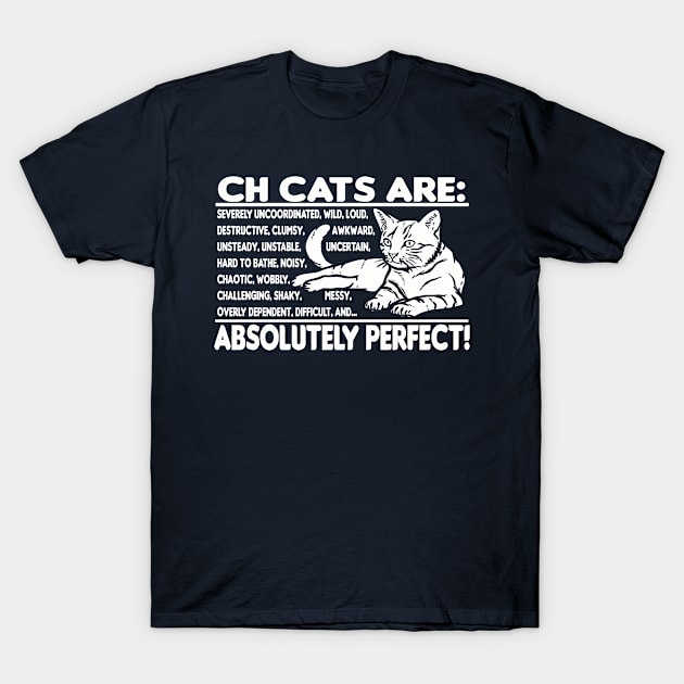 CH Cat (white) T-Shirt by BradyRain